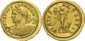 Florien (276) 
 Aureus - Rome (276)
 D’une insigne rareté et d’une qualité remarquable.
 Un des plus beaux exemplaires connus.
 Cal. 4135 (R4)
 F...