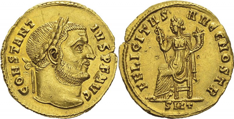 Constance Ier Chlore (293-306) 
 Aureus - Ticinum (305-306) 
 Rarissime - Peti...