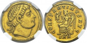 Constantin Ier le Grand (310-337) 
 Solidus - Nicomédie (336-337) 
 Rarissime et magnifique exemplaire.
 Petites marques sur la tranche.
 Exemplai...