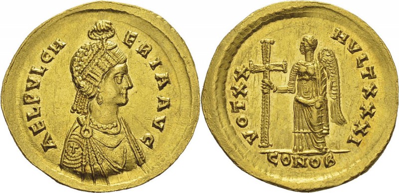 Pulchérie (414-453)
 Solidus - Constantinople (414-453) 
 Rarissime et d’une q...
