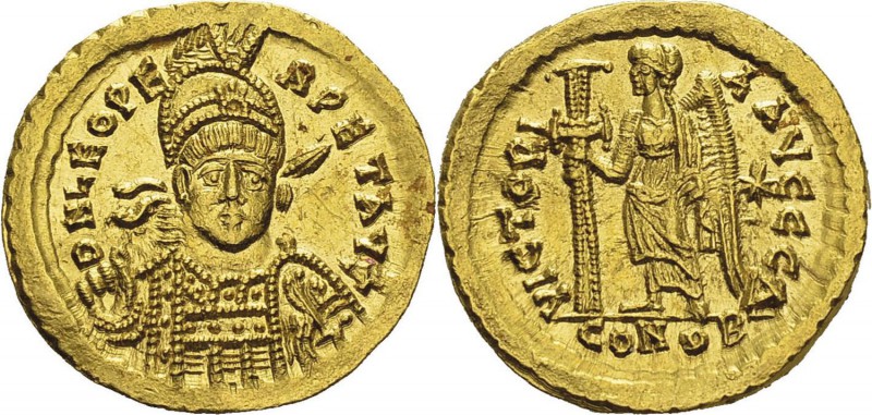 Léon Ier (457-474)
 Solidus - Constantinople (471-473) 
 Très légère rayure à ...