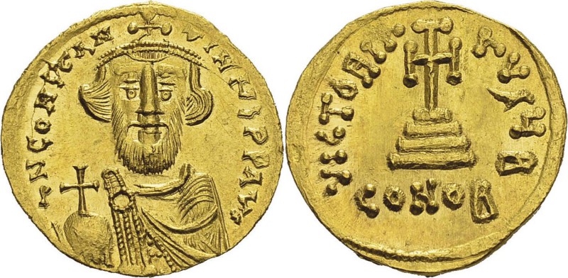Constans II (641-668)
 Solidus - Constantinople (650-651) D’une qualité excepti...