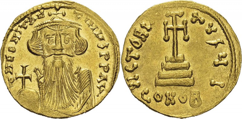 Constans II (641-668)
 Solidus - Constantinople (651-654) 
 D’une qualité exce...