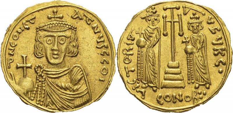 Constantin IV Pogonatus (654-685) 
 Solidus - Syracuse (668-673)
 Très rare et...