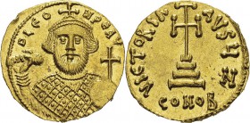 Léonce (695-698)
 Solidus - Constantinople (695-698) 
 Rare et d’une qualité exceptionnelle. Infime marque sur la tranche.
 FDC Exceptionnel
 2.40...