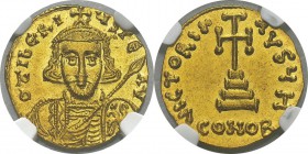 Tibère III (698-705)
 Solidus - Constantinople (698-705) 
 Rare et d’une qualité exceptionnelle. 
 FDC - NGC MS (5/5 et 4/5)
 1.000 / 1.500