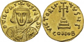 Tibère III (698-705)
 Solidus - Constantinople (698-705) 
 Rare et de qualité exceptionnelle.
 FDC Exceptionnel - NGC CHOICE MS (5/5 et 5/5)
 1.40...