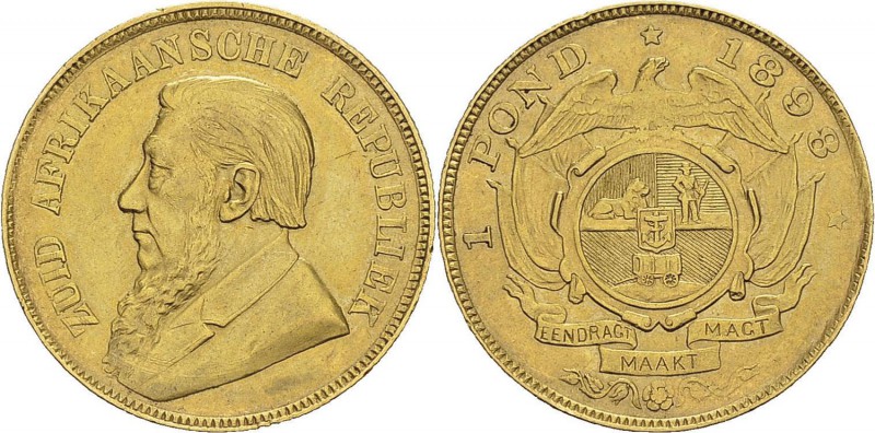 Afrique du Sud
 République du Transvaal (1856-1902) 
 1 pond or - 1898
 Magni...