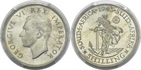 Afrique du Sud
 Union d’Afrique du Sud (1910-1961)
 Epreuve sur flan bruni du 1 shilling - 1943 Pretoria. 
 Très rare - 104 exemplaires.
 Flan Bru...