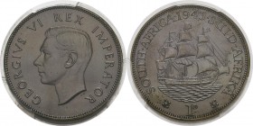 Afrique du Sud
 Union d’Afrique du Sud (1910-1961)
 Epreuve sur flan bruni du 1 penny - 1943 Pretoria. 
 Très rare - 104 exemplaires.
 Flan Bruni ...