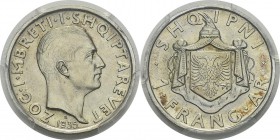 Albanie
 Ahmed Zogu (1925-1939)
 1 franc - 1935 R Rome. 
 Pratiquement FDC - PCGS MS 64
 50 / 70