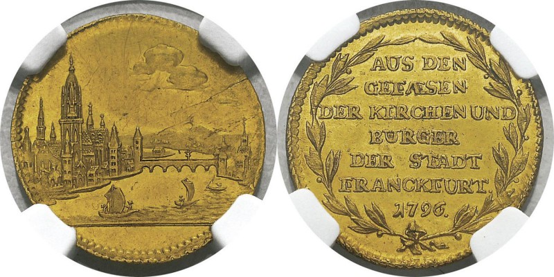 Allemagne - Francfort 
 Cité impériale (1311-1806) 
 1 ducat or - 1796
 Rare ...