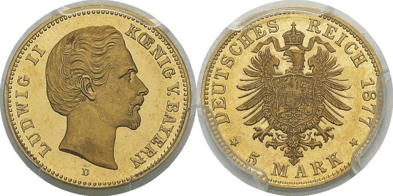 Allemagne - Empire (1871-1918) 
 Bavière - Louis II (1864-1886)
 5 marks or - ...
