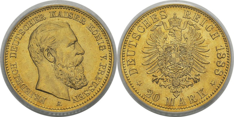 Allemagne - Empire (1871-1918) 
 Prusse - Frédéric III (1888)
 20 marks or - 1...