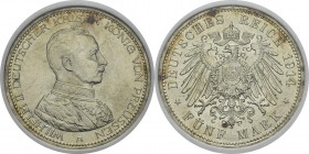 Allemagne - Empire (1871-1918) 
 Prusse - Guillaume II (1888-1918)
 5 marks - 1914 A Berlin. 
 Pratiquement FDC - NGC MS 64
 100 / 150