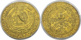 Angleterre
 Henri VI (1422-1461)
 1 noble d’or « Annulet issue » - Non daté (1422-1430) Londres.
 Rarissime dans cette qualité. Pratiquement FDC - ...