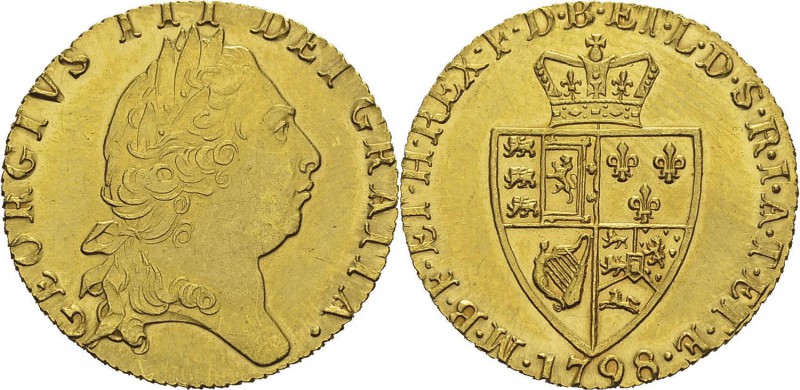 Angleterre
 Georges III (1760-1820)
 1 guinée or - 1798 Léger nettoyage. 
 Pr...