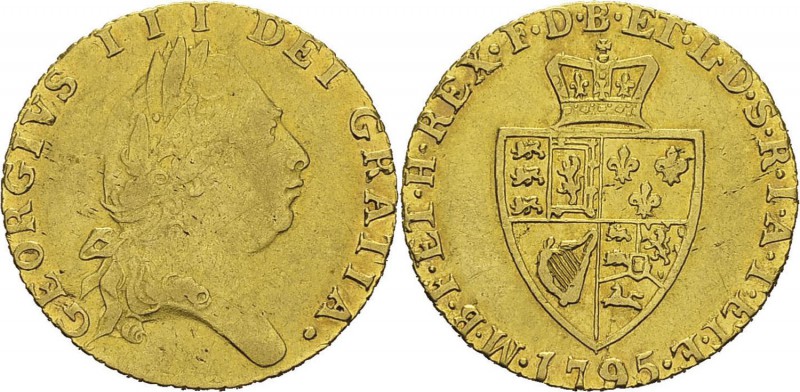 Angleterre
 Georges III (1760-1820)
 1/2 guinée or - 1795 
 Léger nettoyage....