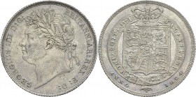 Angleterre
 Georges IV (1820-1830)
 1 shilling - 1824
 Pratiquement FDC - NGC MS 63
 50 / 100