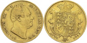 Angleterre
 Guillaume IV (1830-1837)
 1 souverain or - 1835 
 TTB à Superbe
 600 / 700