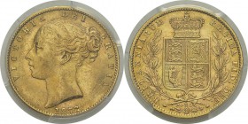 Australie 
 Victoria (1837-1901)
 1 souverain or - 1873 S Sydney. 
 Superbe à FDC - PCGS MS 61
 300 / 400