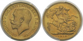 Australie
 Georges V (1910-1936)
 1 souverain or - 1913 S Sydney. 
 Exemplaire d’une rare qualité. 
 FDC Exceptionnel - PCGS MS 66
 700 / 800