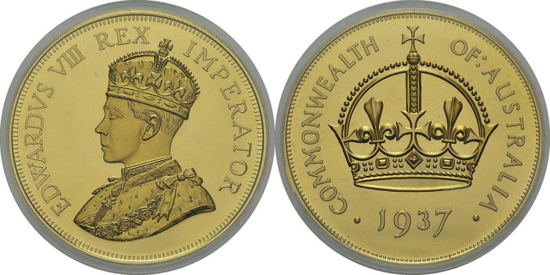 Australie 
 Edouard VIII (1936)
 Epreuve en or sur flan bruni de la couronne -...