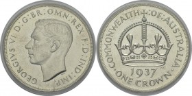 Australie
 Georges VI (1936-1952)
 1 couronne - 1937 Melbourne. 
 Pratiquement FDC - PCGS MS 63
 50 / 70