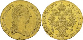 Autriche
 Joseph II (1780-1790)
 1 ducat or - 1787 A Vienne. 
 Superbe
 300 / 400