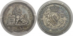 Belgique
 Léopold Ier (1831-1865)
 Epreuve en argent du 2 centimes - 1833 
 Très rare.
 Frappe d’Epreuve - PCGS SP 64
 800 / 900