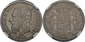 Belgique
 Léopold II (1865-1909)
 5 francs - 1871
 Exemplaire de la collection de Monsieur le Chanoine Léon MATAGNE.
 Pratiquement FDC - NGC MS 63...
