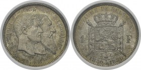 Belgique
 Léopold II (1865-1909)
 1 franc - 1880 
 D’une rare qualité. 
 FDC - NGC MS 65
 100 / 200
