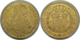 Bolivie
 Charles IV (1788-1808)
 8 escudos or - 1805 PJ PTS Potosi. 
 Magnifique exemplaire.
 Superbe - PCGS AU 53
 1.200 / 1.400