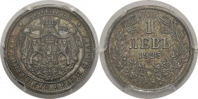 Bulgarie
 Boris III (1918-1943)
 Epreuve en argent du 1 lev - 1925 Bruxelles. 
 Tranche lisse - Frappe monnaie.
 Inédit - Unique ?
 Frappe d’Epre...