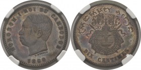 Cambodge
 Norodom Ier (1860-1904)
 Epreuve sur flan bruni du 10 centimes - 1860 
 Flan Bruni - NGC PF 64 BN
 200 / 300
