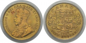 Canada
 Georges V (1910-1936) 
 Epreuve du 5 dollars or - 1912 
 D’une insigne rareté.
 Exemplaire de la collection Schroeder.
 Frappe d’Epreuve ...