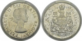 Canada
 Elisabeth II (1952 à nos jours) 
 50 cents - 1964
 FDC Exceptionnel - PCGS MS 66
 50 / 70