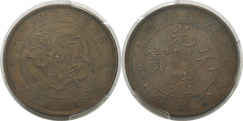 Chine - Empire - Kwangtung 
 Kuang-hsü (1875-1908)
 10 cash - Non daté (1900-1...