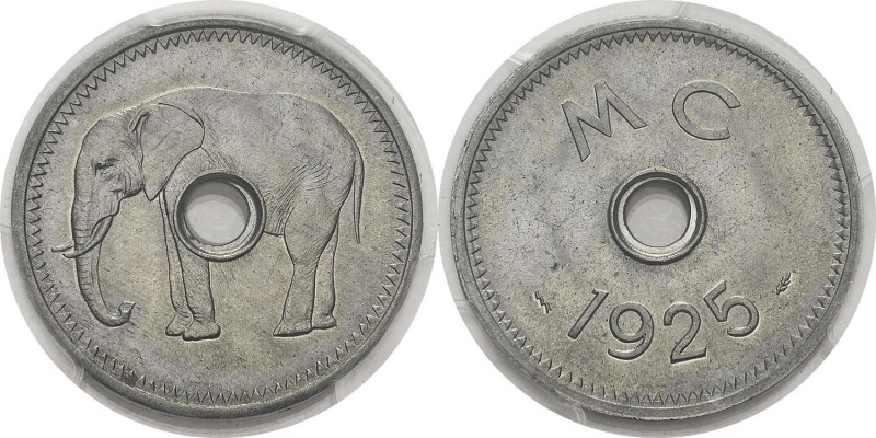 Congo (Moyen Congo) 
 Monnaie à l’éléphant - 1925 Poissy. 
 Qualité exceptionn...