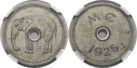 Congo (Moyen Congo) 
 Monnaie à l’éléphant - 1925 Poissy. Très rare dans cette qualité. 
 Superbe à FDC - NGC MS 62
 500 / 700