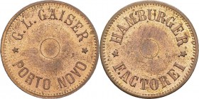 Dahomey - Porto Novo
 Monnaie de nécessité en cuivre G. L. Gaiser - Non daté. 
 Pratiquement FDC
 100 / 200