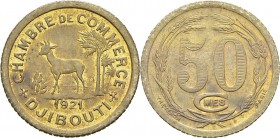 Djibouti
 50 centimes Chambre de Commerce - 1921 
 Superbe à FDC
 50 / 100