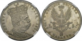 Erythrée
 Umberto Ier (1878-1900)
 5 lires - 1896 Rome.
 Superbe à FDC - NGC MS 62
 1.000 / 1.200
