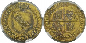 Espagne - Castille et Leon 
 Jean II (1406-1454)
 1 dobla or - Non daté B Burgos.
 Magnifique exemplaire frappé sur flan large.
 Superbe - NGC AU ...