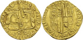 Espagne
 Ferdinand Ier et Isabelle (1474-1504) 
 1 ducat or - Non daté Valence.
 Couronne et x S S x 
 TTB à Superbe
 1.000 / 1.200