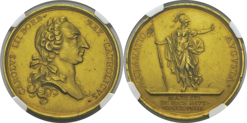 Espagne
 Charles III (1759-1788)
 Médaille en or - 1759 - Tomas Francisco Prie...