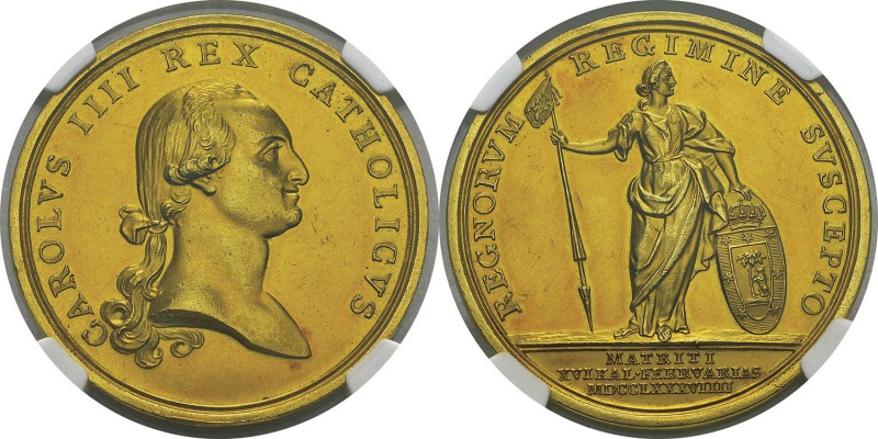 Espagne
 Charles IV (1788-1808)
 Médaille en or - 1789 - Pedro Gonzalez de Sep...