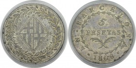 Espagne
 Joseph Napoléon (1808-1814)
 5 pesetas - 1808 Barcelone. 
 Rarissime dans cette qualité. 
 Pratiquement FDC - PCGS MS 63
 1.000 / 1.200...
