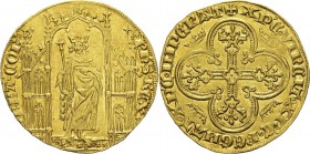 France
 Philippe VI (1328-1350)
 Royal d’or - Emission du 2 mai 1328 
 Très rare dans cette qualité.
 Pratiquement FDC - NGC MS 63
 3.500 / 4.500...