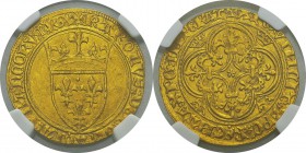 France
 Charles VI (1380-1422)
 Ecu d’or à la couronne - 4ème émission (29 juillet 1394) - Point 14ème Troyes.
 Magnifique exemplaire.
 Superbe - ...